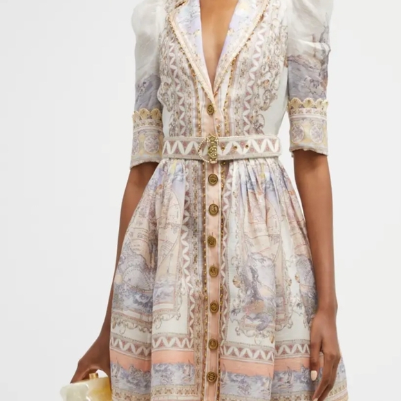 Zimmermann Pastel Print Midi Dress - Picture 4 of 7
